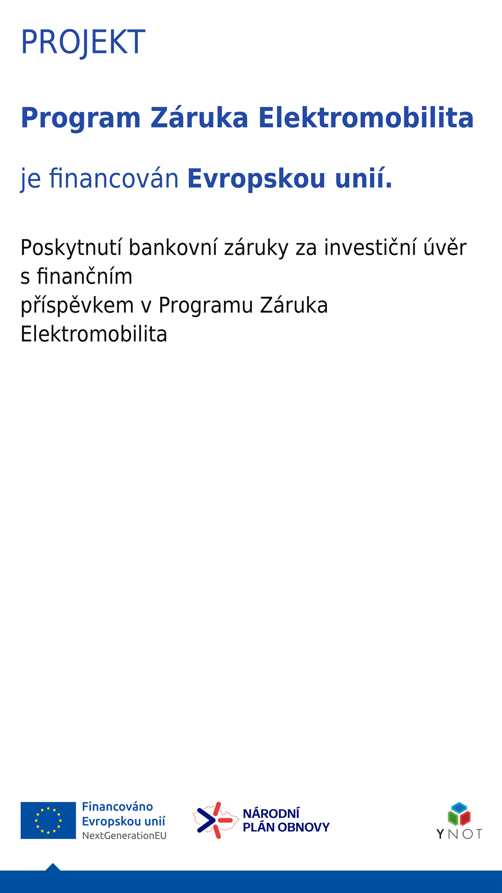 Program Záruka Elektromobilita